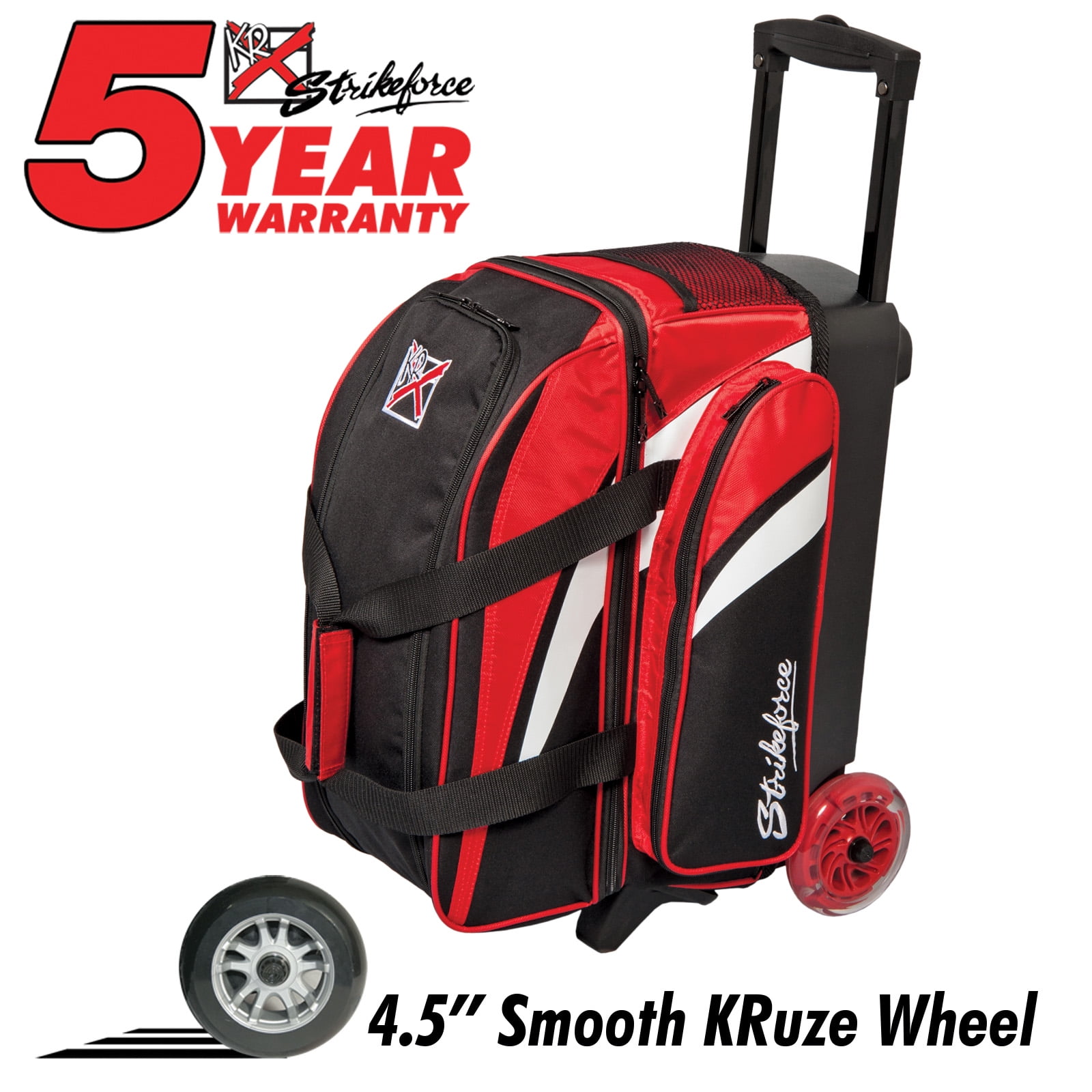 Cruiser Double Roller Bowling Bag Red/White/Black