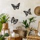 thumbnail image 5 of 3 piezas de mariposa de metal para decoración de pared, libélula, colibrí, mariposa, arte de pared de metal, colgante de pared para el hogar (negro, estilo elegante), 5 of 5