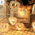 thumbnail image 2 of 10/20LEDs Wooden Star/Heart/ Tree Flexible Fairy String Lights Bedroom Decor, 2 of 8