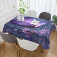 thumbnail image 3 of DEIARA Sakura Purple Butterfly Square Tablecloth 60×60in Polyester Fabric Tablecloth Washable Dust Resistant Wrinkle Resistant, 3 of 9