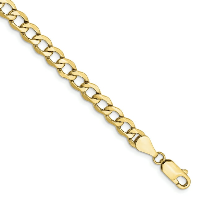 10k Yellow Gold 5.25mm Curb Link Chain Bracelet