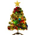thumbnail image 1 of Christmas Tree Flocked with Mixed Decorations and Multi-Color Lights | Fiber Optic Evergreen 50CM, 1 of 7