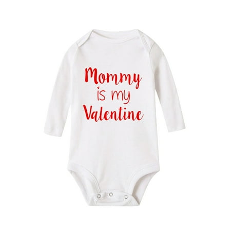 

Kids Baby Valentine s Day Toddler Girls Boys Letter Heart Printed Lovely Long Sleeve Casual Jumpsuit Romper Baby Outwear
