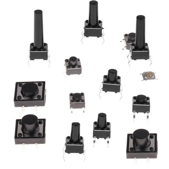 Kit de Interruptor de Botón Táctil Momentáneo 140PCS Perfecl Plástico 100000 Veces