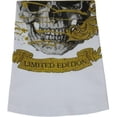 thumbnail image 2 of Men LAVERITA European Fashion Crew Shirt Rhine Stones Skeletons 93356 White, 2 of 7