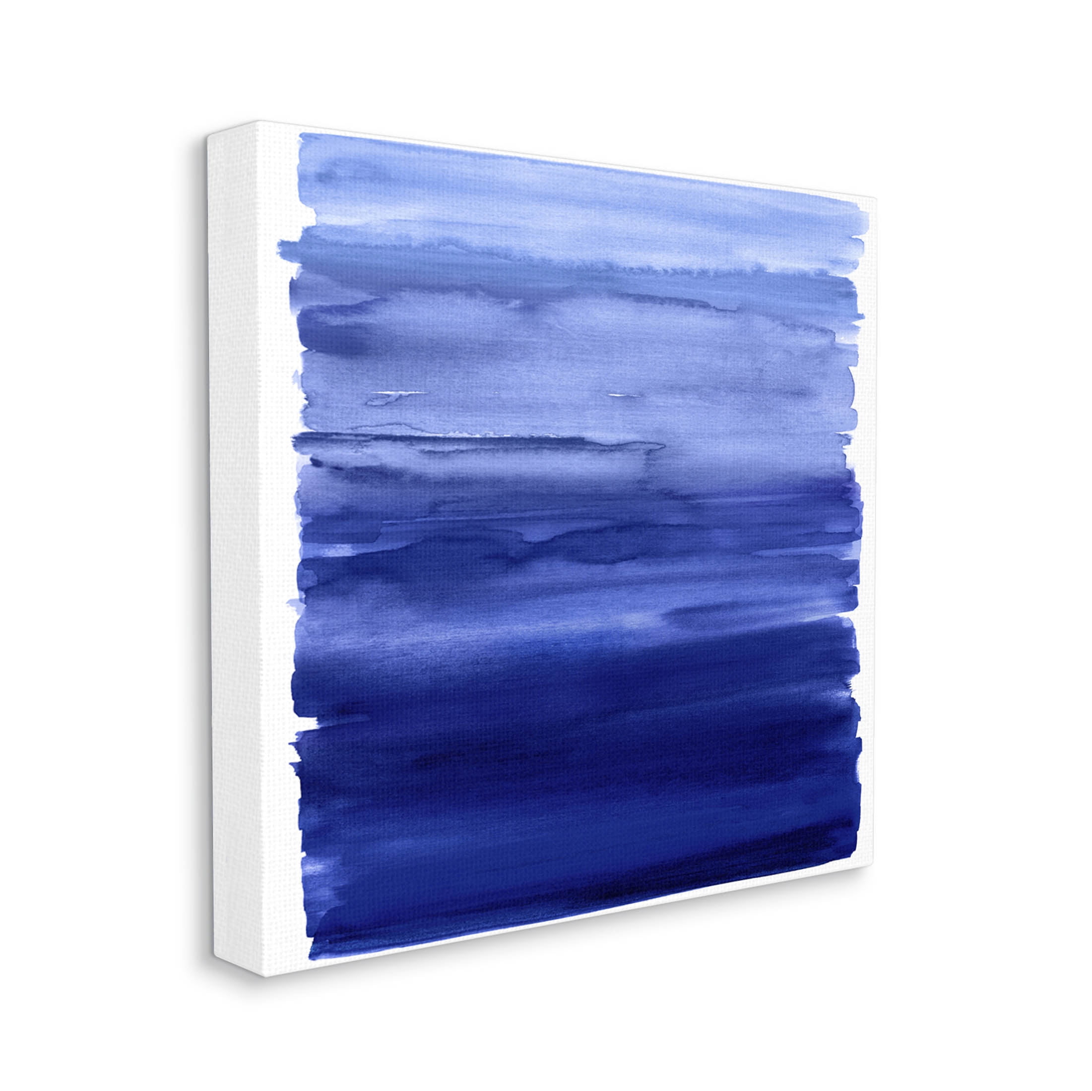 Stupell Industries Blue Gradient Brush Strokes Graphic Art Gallery Wrapped Canvas Print Wall Art, Design by Allie Corbin