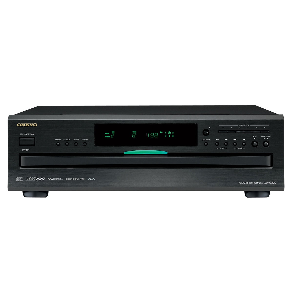 Onkyo - 6-Disc CD Player - Black