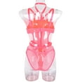 thumbnail image 4 of HUPOM Underwear for Women Mid Waist Pull-On Jumpsuit Sleep Jumpsuit on Clearance Hot Pink Size S, 4 of 8