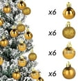 thumbnail image 5 of LKXGBMY 24Pcs Christmas Balls Ornaments, 4 Style 3cm Shatterproof Christmas Tree Decorations Hanging Ball for Holiday Wedding Party Decoration, Yellow, 5 of 9