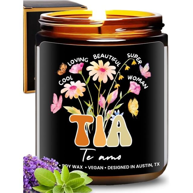 Tia Candle T?A Regalos De Sobrina Regalos Para Tia De Sobrina Regalos Para La Tia Regalos De Sobrino Best Tia Ever Gifts Tía Tia Regalos Para Tía En Español Cumpleaños Regalo De Navidad Listo