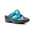 thumbnail image 1 of Clarks Womens Merliah Karli Leather Slip On Strappy Sandals, 1 of 4