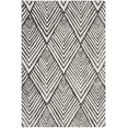 thumbnail image 2 of SAFAVIEH Micro-Loop Horatio Diamond Trellis Wool Area Rug, Charcoal/Ivory, 3' x 5', 2 of 7