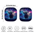 thumbnail image 4 of KUIFORTI 2 Pack Windshield Sunshade Funny Highland Cow Car Window Shades Galaxy Sunshade for Car Windshield SUV Truck Sun Shades, Heat Resistant Vehicle Sun Shade Shield UV Protection, 4 of 5