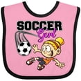 thumbnail image 3 of Inktastic Soccer Girl Girls Baby Bib, 3 of 4