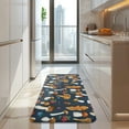 thumbnail image 4 of Brown Mushroom Leaf Dark Blue Pattern Kitchen Rug Mat,Kitchen Runner Rugs Non Skid Washable,Decorative Kitchen Floor Mats for Kitchen,Sink,Laundry,17"x47.2", 4 of 7