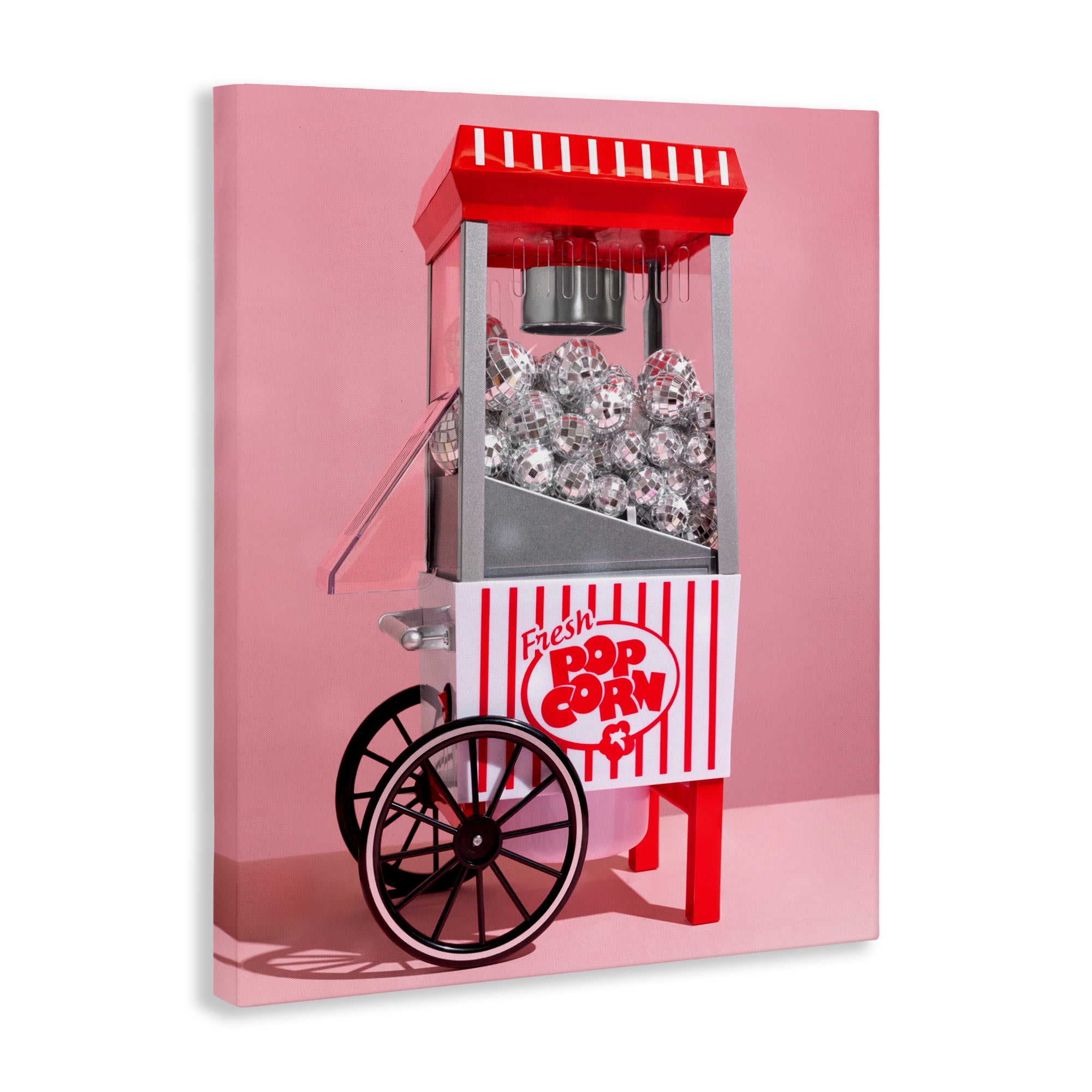 Stupell Industries Movie Popcorn with Disco Balls Canvas Wall Art, design by LISH Creative