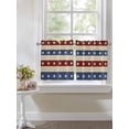 thumbnail image 3 of 4th of July Half Window Curtains 24 Inches Long, Blue Red Star Striped Independence Day Window Treatment Curtain Drapes, Short Curtains Tiers for Kitchen Over Sink, 27.5"x24", 2 Panels, 3 of 7