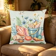 thumbnail image 1 of Summer Pillowcase Blue And Theme Print Soft Breathable Fabricsofa Bedroomcourtyard Decorative Cushion Cover, 1 of 5