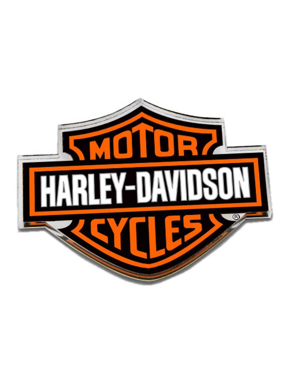 Harley-Davidson Cut-Out Bar & Shield Logo Hard Acrylic Magnet - 3.25 x