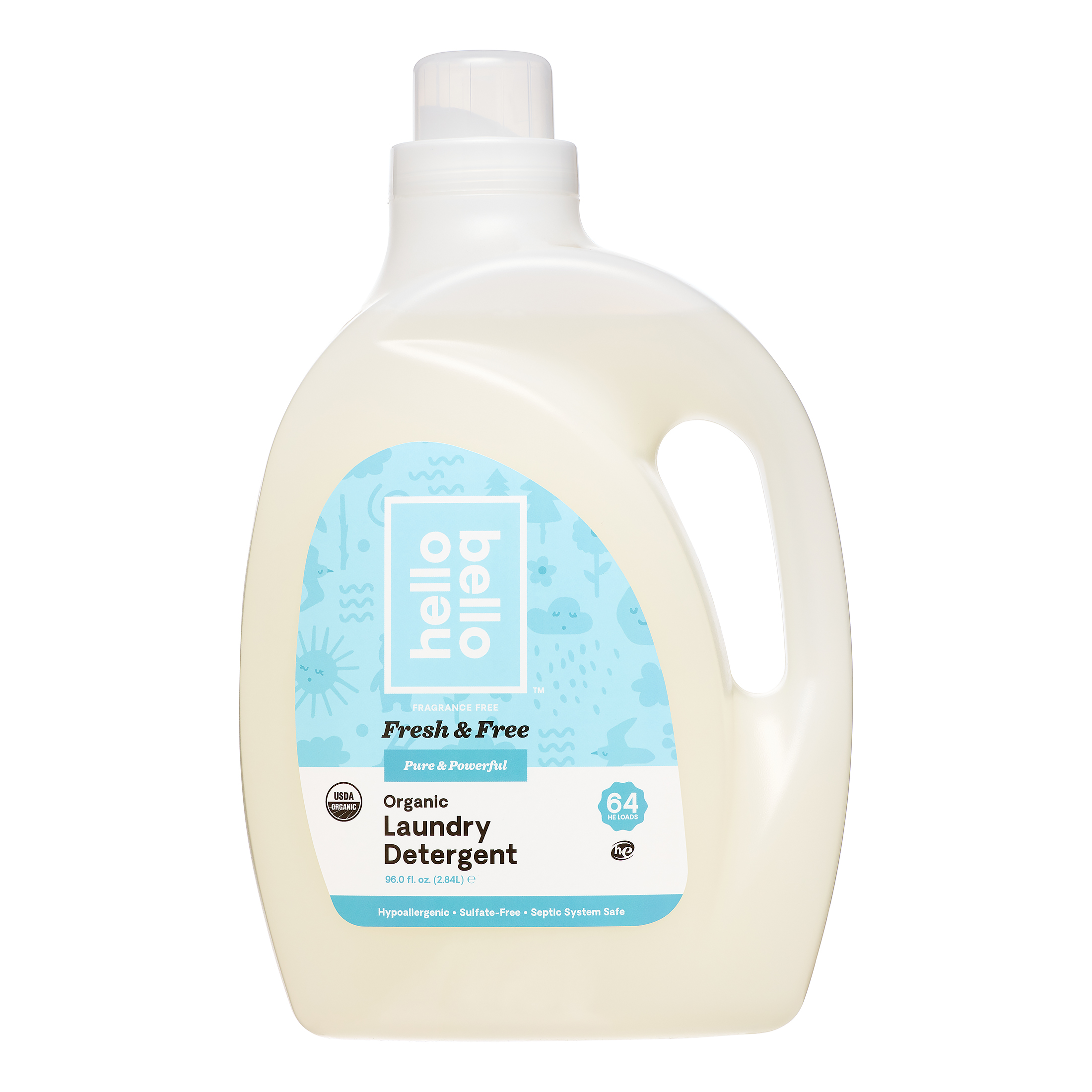 Hello Bello Organic Laundry Detergent, Unscented, 96 fl oz - image 2 of 5