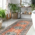 thumbnail image 2 of CAMILSON Oriental Retro Persian Traditional Vintage Distressed Non-Shedding Indoor Area Rug(4002-Orange 2x7), 2 of 9