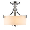 thumbnail image 1 of Golden Lighting 8037-SF CH-OP Evette Semi-Flush&44; Argent - Verre Opale, 1 of 1