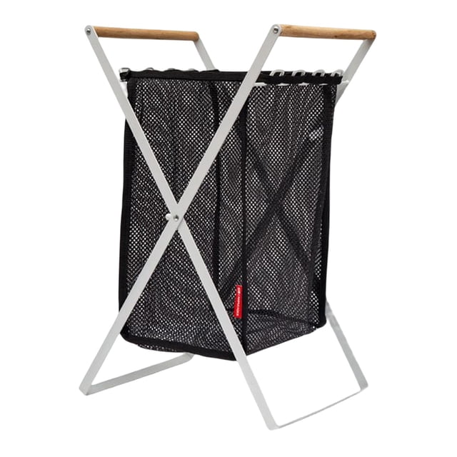 Cesta de lavandería de malla plegable con asas Cesta de almacenamiento Bolsa de ropa de lavado Soporte blanco Zulema Cesto de ropa de malla