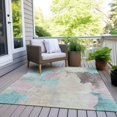 thumbnail image 3 of Dalyn Rugs Machine Washable Indoor/Outdoor Chantille Teal 3' x 5' Rug, 3 of 9
