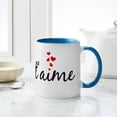 thumbnail image 6 of CafePress - Je Taime, I Love You, French Word Art Mugs - 11 oz Ceramic Mug - Novelty Coffee Tea Cup, 6 of 6