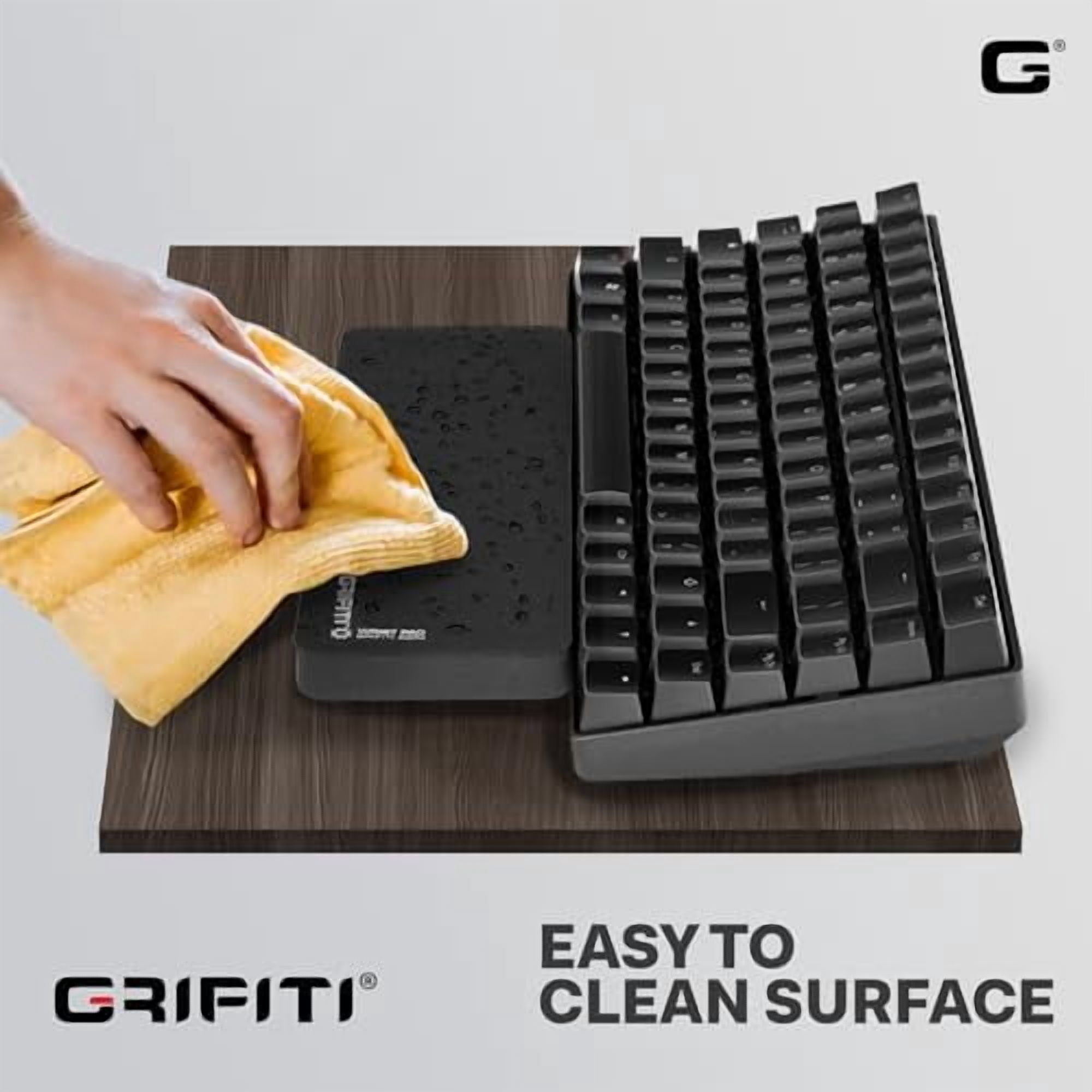 GRIFITI Fat Wrist Pad 8" x 4" x 0.75" inches Mouse Rest Ergonomic Hand Palm Pads Support for Keypads, Numberpads, Trackpads, Trackball Mousepads Computer Mousepad Gaming Rests Acce