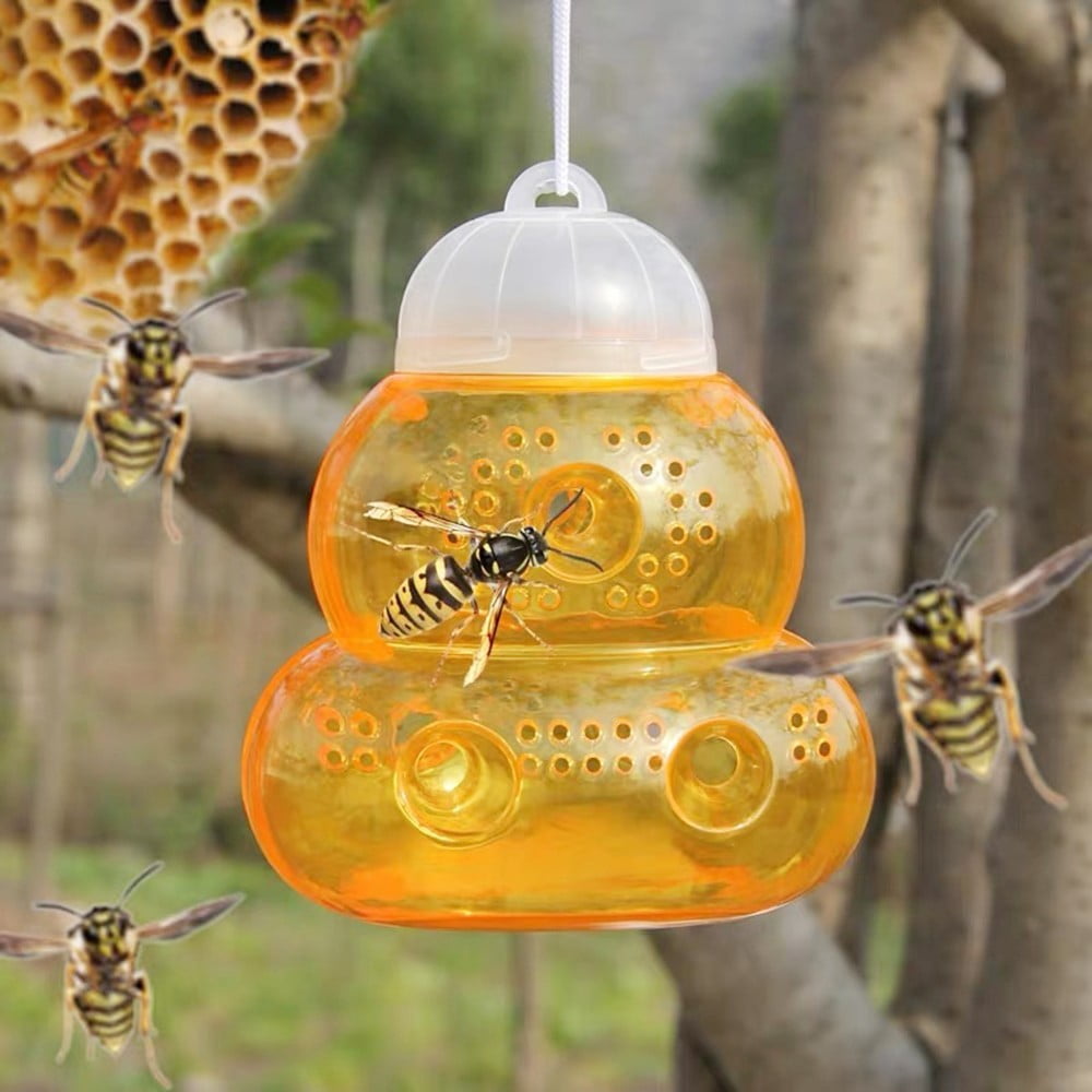 Box Indoor Outdoor Wasp Traps Jar Bees Beehive Catcher Plastic Non-Toxic 