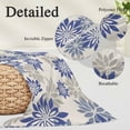 thumbnail image 3 of Geometric Flower Pillow Covers 16"x24", Vintage Country Floral Blue Grey on Linen Soft Brushed Microfiber Breathable Throw Pillow Covers, Decorative Pillowcase with Zipper for Couch Sofa Bedroom, 3 of 9