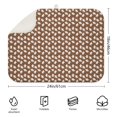 thumbnail image 2 of Brown Christmas Gingerbread Pattern Dish Drying Mat for Kitchen 1 Pack, Ultra Absorbent Microfiber Dishes Drainer Mats,18x24in(46x61cm), 2 of 4