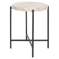 thumbnail image 2 of SAFAVIEH Azula Modern Stone Round Top Accent Table, Burnt Orange Stone, 2 of 8