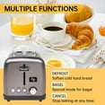 thumbnail image 4 of Toaster 2 Slice, Stainless Steel Bread Toaster with LCD Display, 7 Shade Settings, 900W, Dark Metallic, 4 of 7