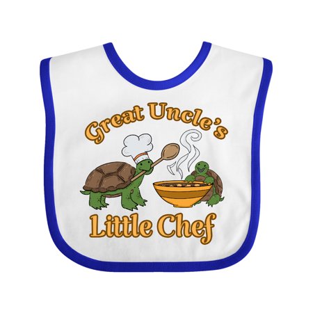 

Inktastic Great Uncle s Little Chef with Cute Turtles Gift Baby Boy or Baby Girl Bib