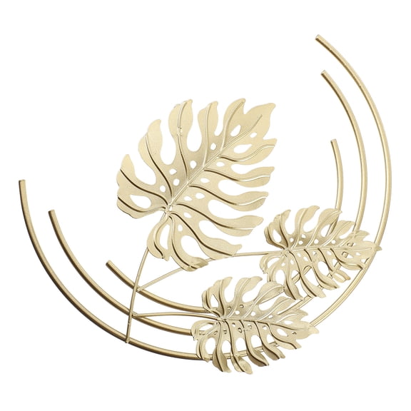 TEHAUX Home Wall Decor Iron Gold Leaf Wall Decoration for Office 1Set