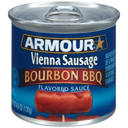 (4 Pack) Armour Bourbon BBQ Flavored Vienna Sausage, 4.6