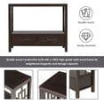 thumbnail image 3 of uhomepro Buffet Cabinet Sideboard Console Table for Entryway, Kitchen Storage Cabinet with 2 Drawers, Bottom Shelf, Home Furniture Console Table, Upgrade Solid Wood Frame & Legs, Espresso, 3 of 12