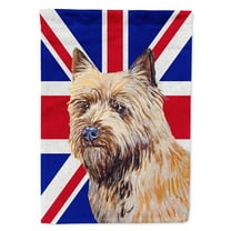 Carolines Treasures LH9472CHF Cairn Terrier with English Union Jack British Flag House Flag House Size multicolor