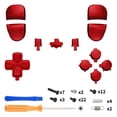 thumbnail image 2 of eXtremeRate Replacement Full Set Buttons Compatible with ps5 Edge Controller, Chrome Red D-pad Share Options Home Face Buttons R1 L1 R2 L2 Triggers Compatible with ps5 Edge Controller, 2 of 9