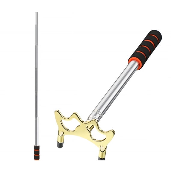 Pool Cue Snooker Pool Bridge Stick Pool Table Accessories Retractable Billiards Cue Rest with Removable Brass Bridge Head