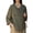 Army Green, variant on Women's Chinese Style V Neck Diagonal Placket Long Sleeve Blouse Wooden Buttons Pocket Side Tie Casual Linen Top