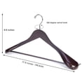 thumbnail image 2 of Nature Smile Perchas de madera de caoba de lujo para trajes – Paquete de 6 – Perchas de madera para abrigos, chaquetas, ropa de abrigo, perchas para camisas, acabado brillante con hombro extra ancho,, 2 of 5