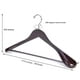 thumbnail image 2 of Nature Smile Perchas de madera de caoba de lujo para trajes – Paquete de 6 – Perchas de madera para abrigos, chaquetas, ropa de abrigo, perchas para camisas, acabado brillante con hombro extra ancho,, 2 of 5