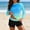 Rose Gold, variant on Women's Printed Modest Tankini, Crew Neck Long Sleeve Two Piece Swimsuit Set Rose Gold L
