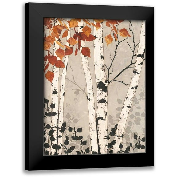 Pluch, Melissa 12x14 Black Modern Framed Museum Art Print Titled - Birch Tapestry