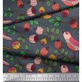 thumbnail image 2 of Soimoi Tissu Satin Modal Imprimé Lotus & Visage de Chien 1 Yard 42 Pouces de Large, 2 of 5