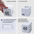 thumbnail image 4 of Clearance! Study Timer Cube Timer Pomodoro Timer Productivity Cube for Time Management and Countdown Settings with Sensor Flip Timer for Studying Cooking (15 20 30 60 Minu Timers,White, 4 of 4