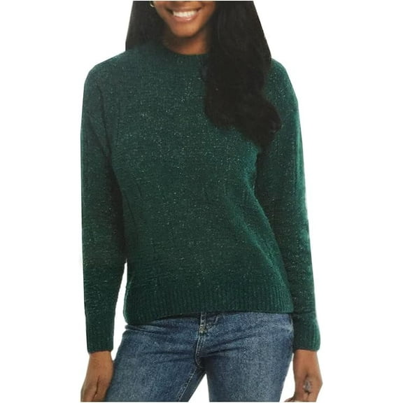 Weatherproof Vintage Women's Chenille Holiday Sweater, Green, Size XL
